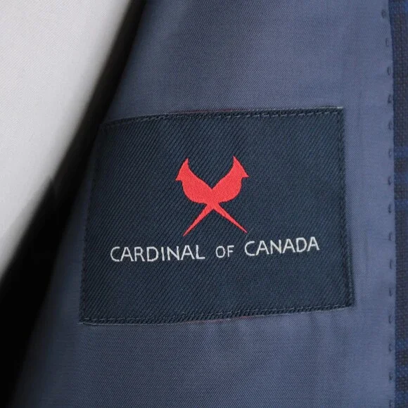 Cardinal of Canada NWT 100% Wool Sport Coat Size 42R US In Blues Plaid